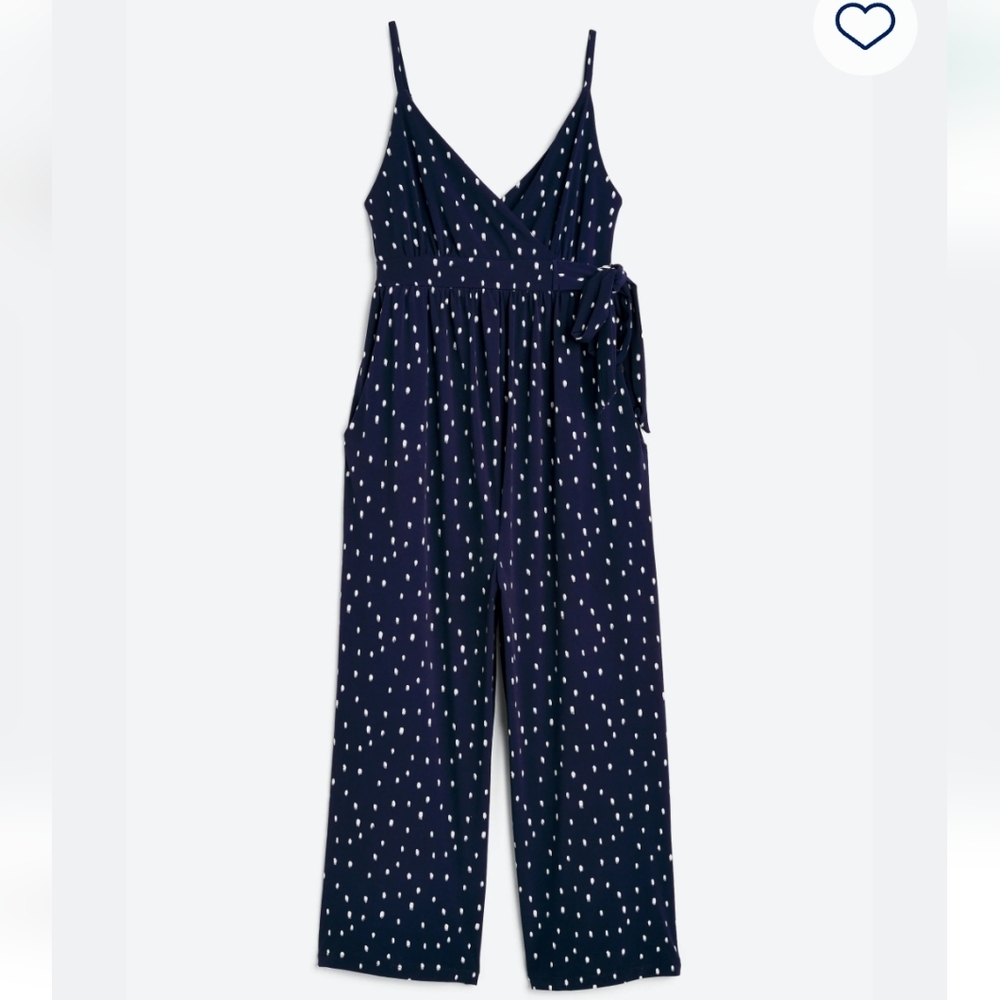 Navy Polka Dot Jumpsuit